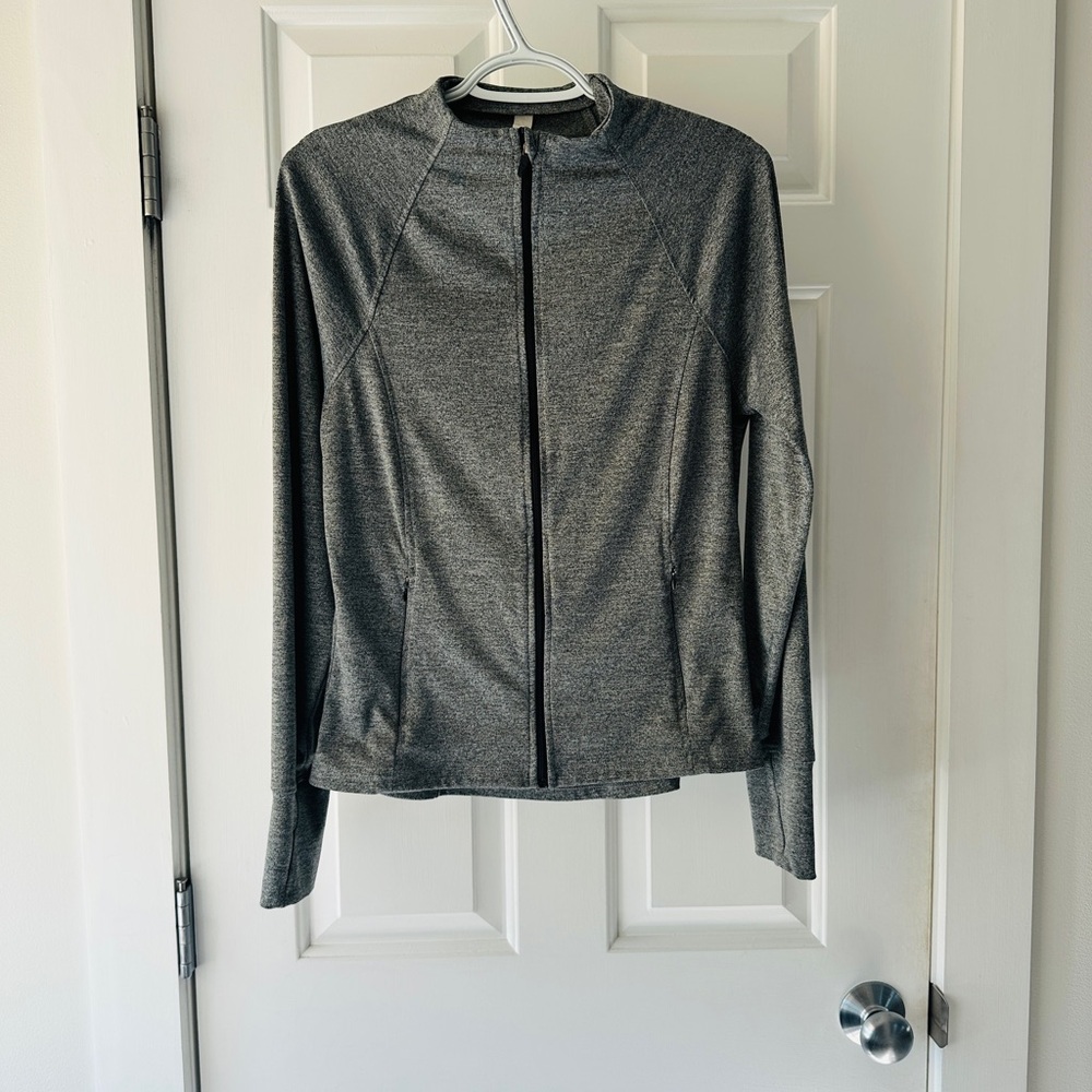 Women's Gray Zip-Up Jacket